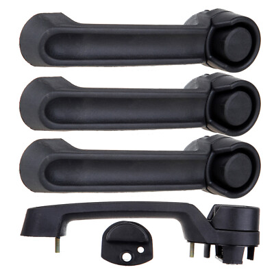 #ad 4Pcs For 2007 2013 Jeep Wrangler Door Handles Black Outside Exterior Right Left $32.99