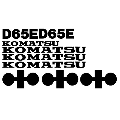 #ad Aftermarket Black Decal Set for Komatsu Dozer D65E $132.99