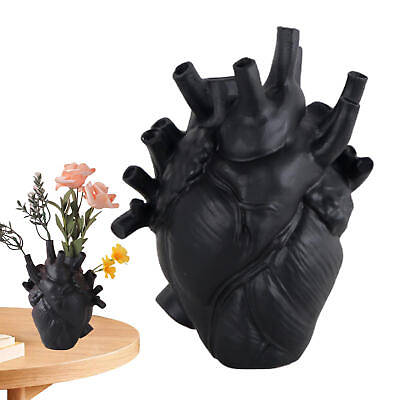 #ad #ad Heart Vase Dry Pot Art Vase Human Statue Vase Container Anatomy Heart Vase Decor $15.74