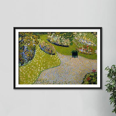 #ad Vincent Van Gogh Garden in Auvers 1890 Art Print Painting Poster $7.50